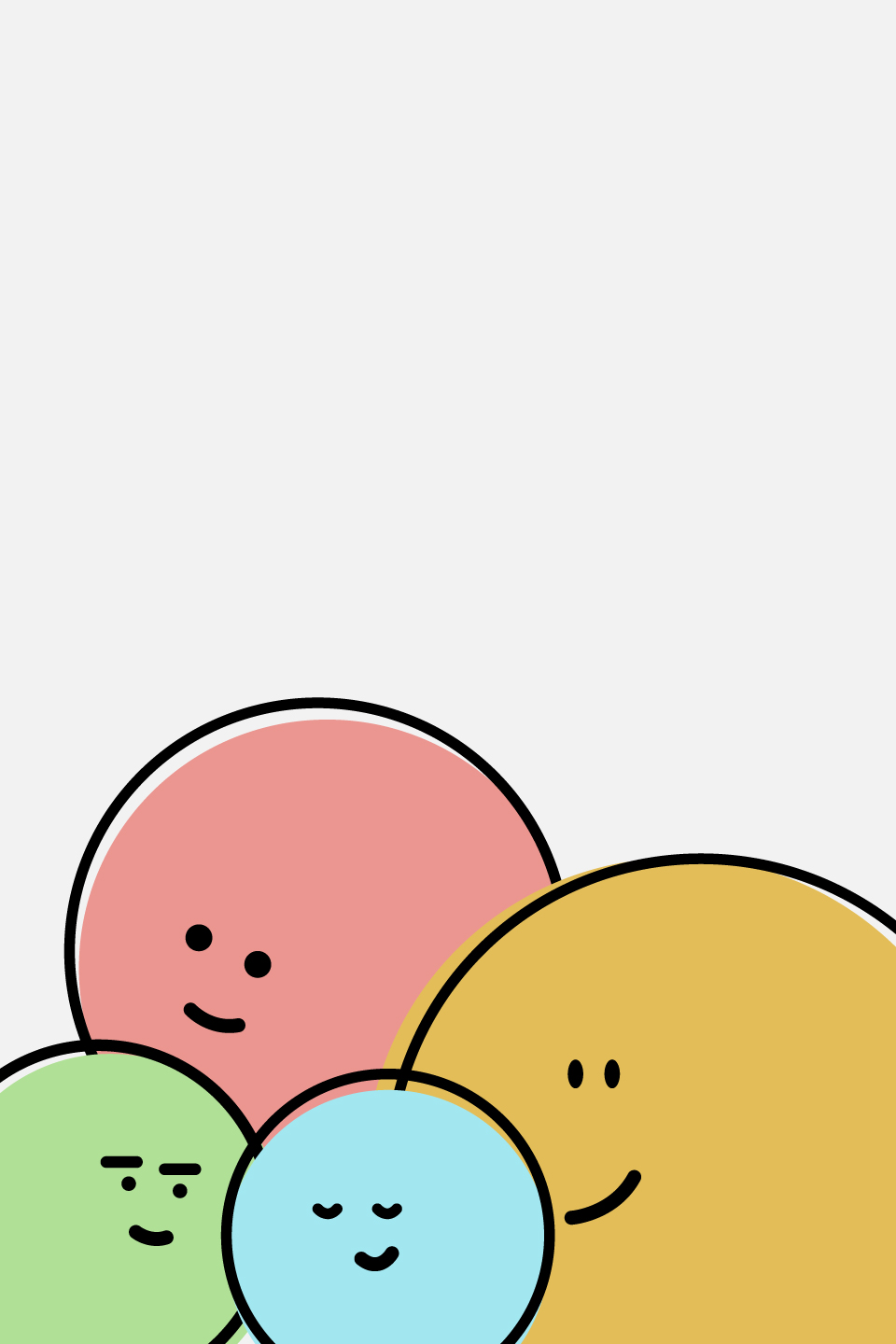 Kinderpraktijk nooms: Illustration style with smileys