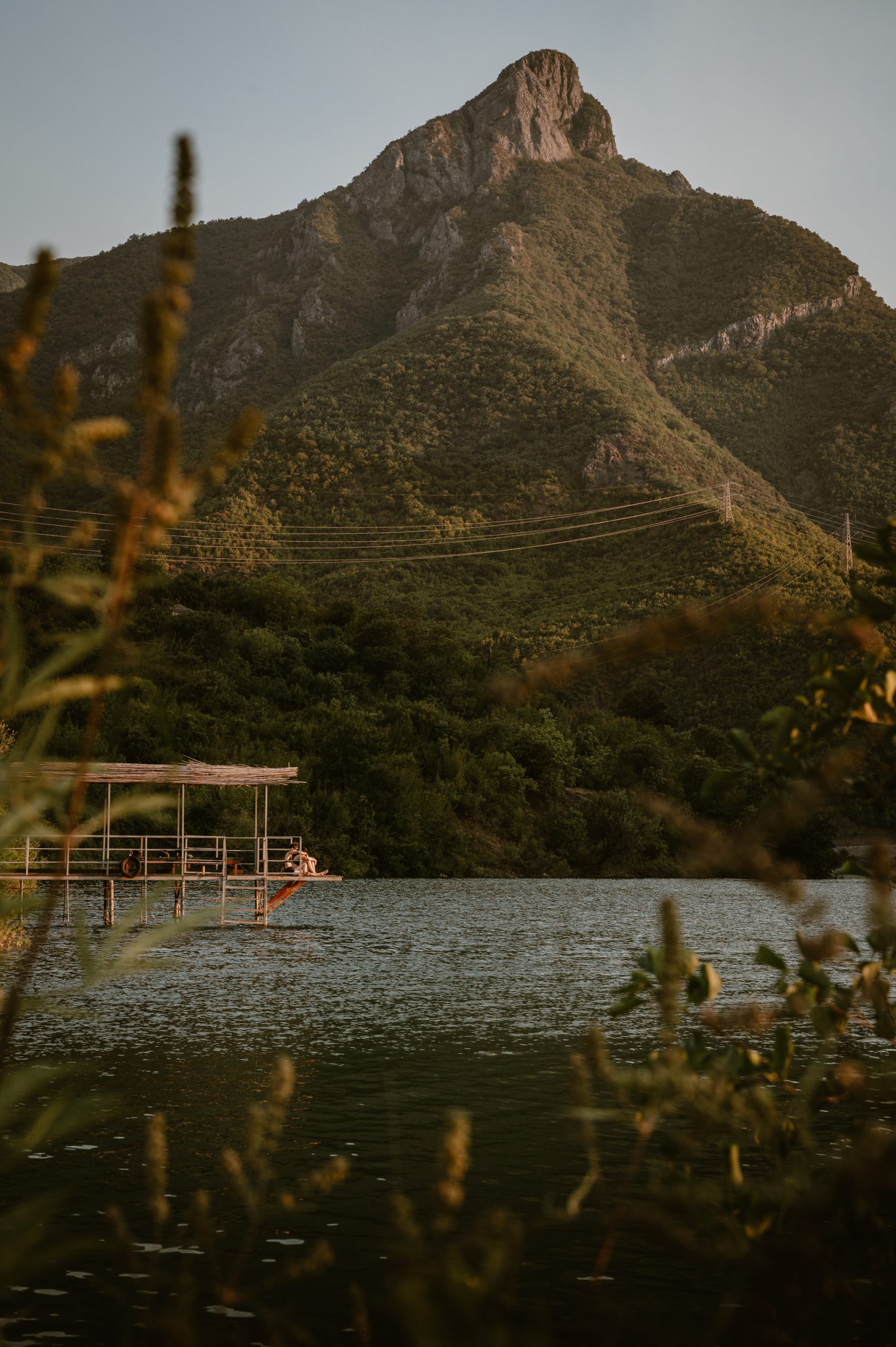 Albania Drin River side in Koman, near Komani lake