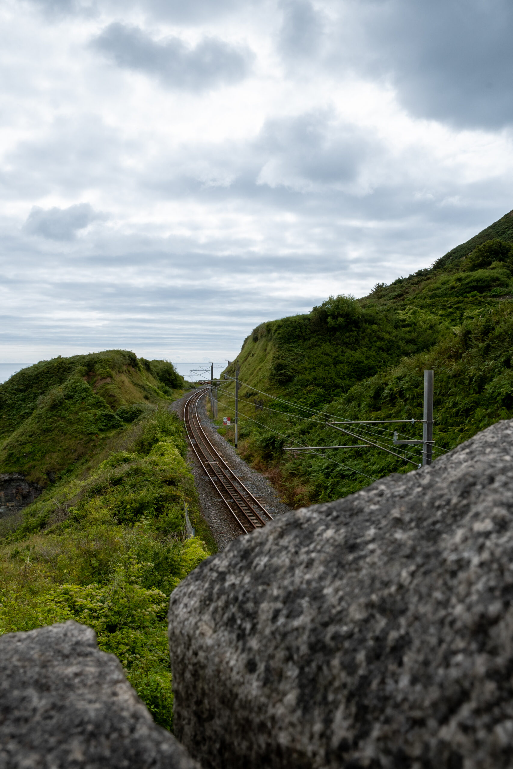 Trail road in Bray Head in Ireland