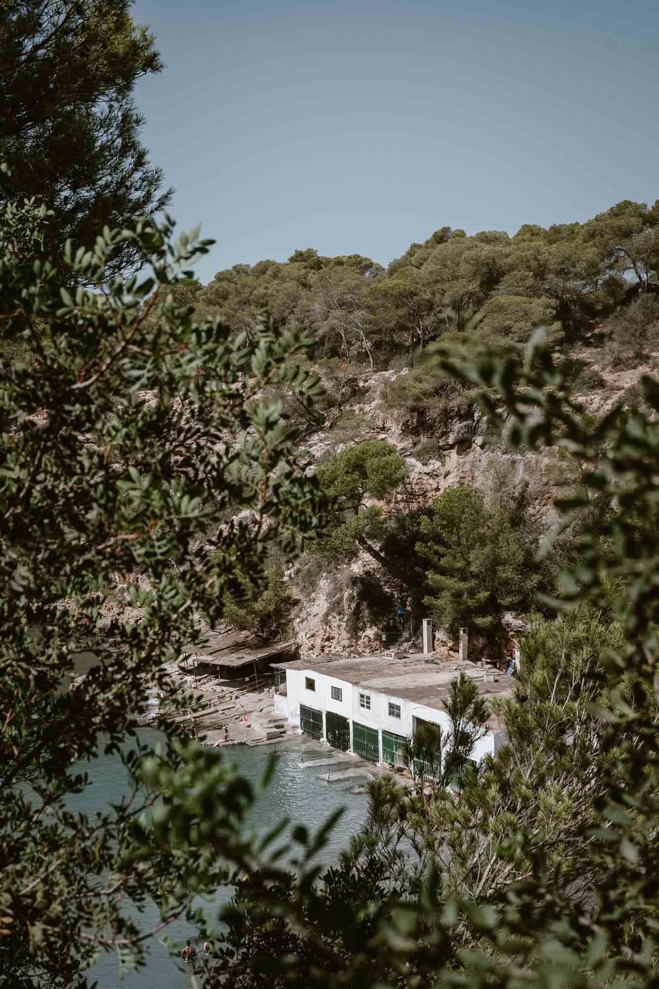 Old fishermen houses on the Cala Pi beach in Palma the Mallorca.