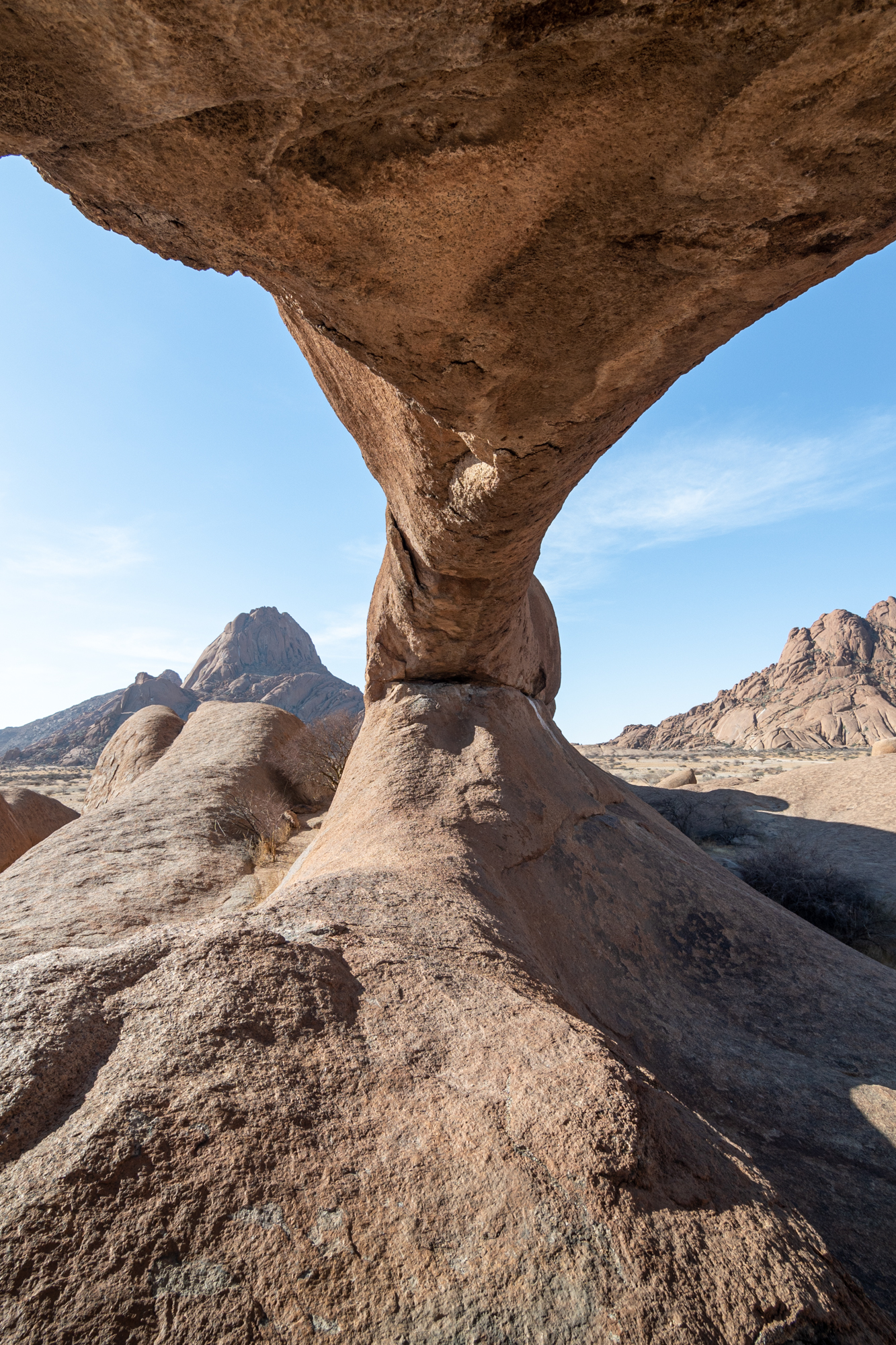 Underneath Spitzkoppe Rock Arch