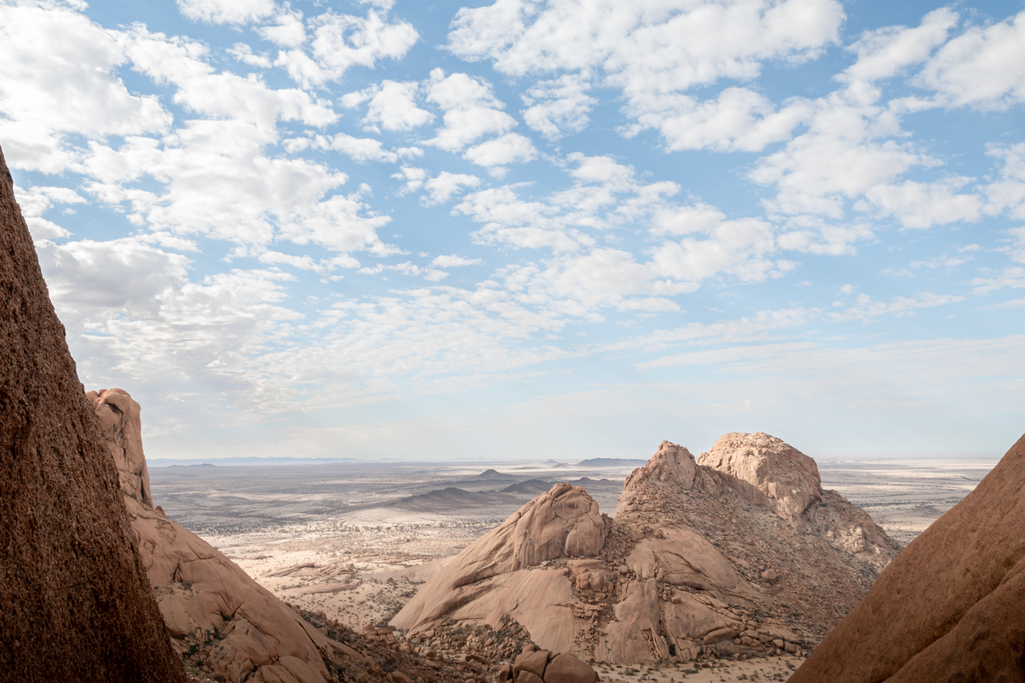 A view along the adventure of climbing up one of Spitzkoppe's mountains.